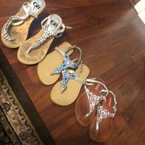 Glitter sandal lot